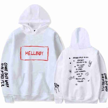 Lil Peep Hellboy White Hoodie