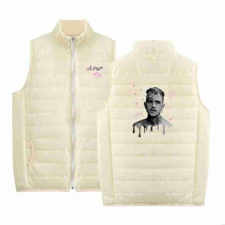 Lil Peep Sleeveless Graphic Bomber Off-White Vest