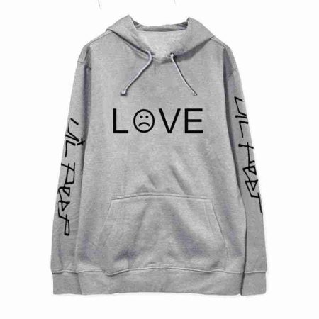 Lil Peep Love Gray Hoodie