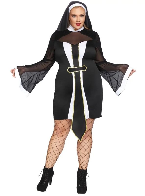 Twister Sister Women’s Plus Size Sexy Nun Costume