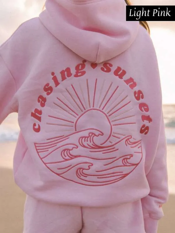 Chasing Sunsets Hoodie in Pink