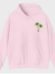 Unisex-Palm-Pink-Pullover-Hoodie