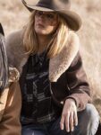 Tv-Series-Yellowstone-beth-dutton-Brown-Wool-Coat