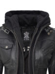 womenshoodedleatherjacket