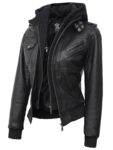 womenshoodedleatherjacket