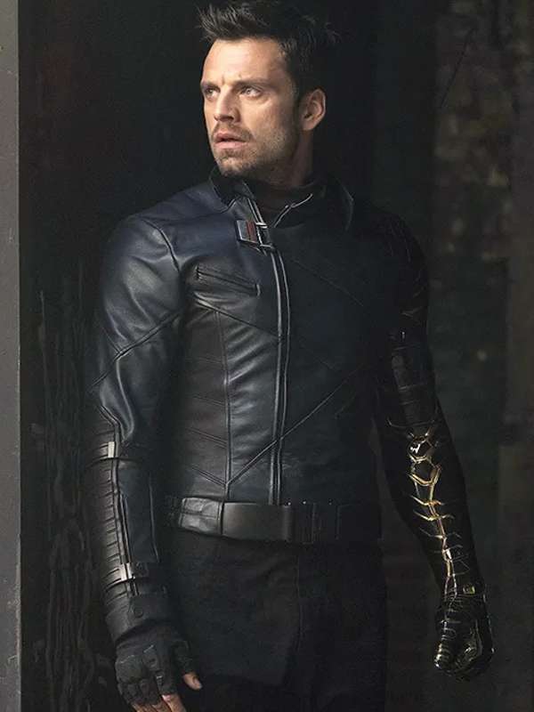 Bucky Barnes Thunderbolts Black Leather Jacket