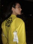 Albanian-Singer-Dua-Lipa-Yellow-Leather-Jacket