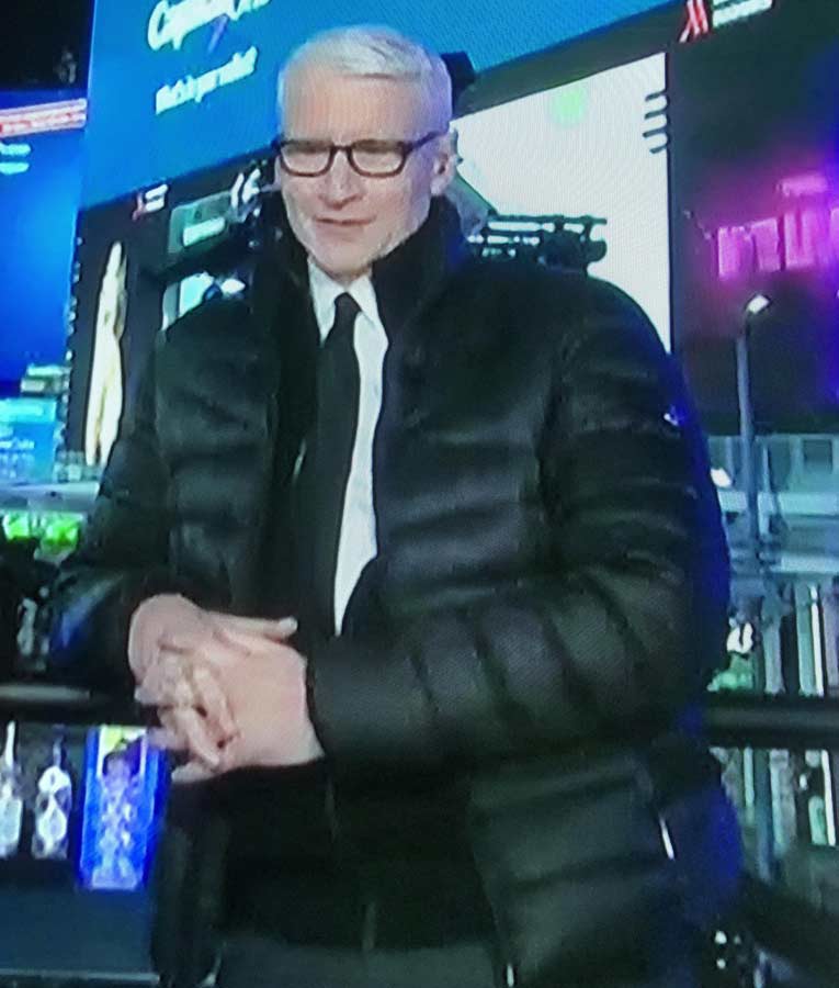 Anderson Cooper Puffer Black Down Jacket