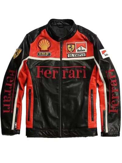 Motorcycle Ferrari Racing Leather Jacket