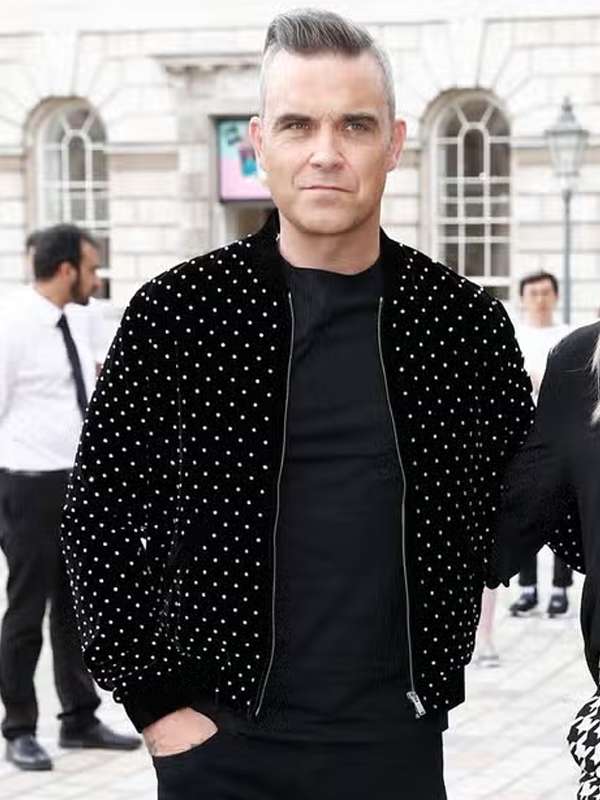 Black Bomber Jacket Robbie Williams The X Factor