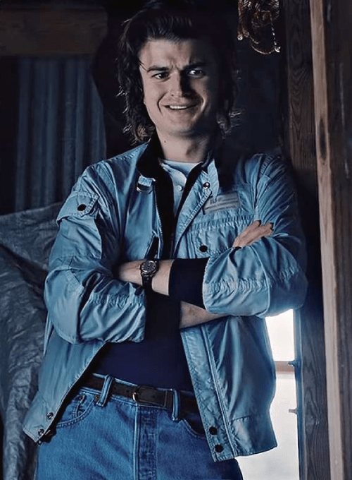 Stranger Things Steve Harrington Blue Bomber Jacket