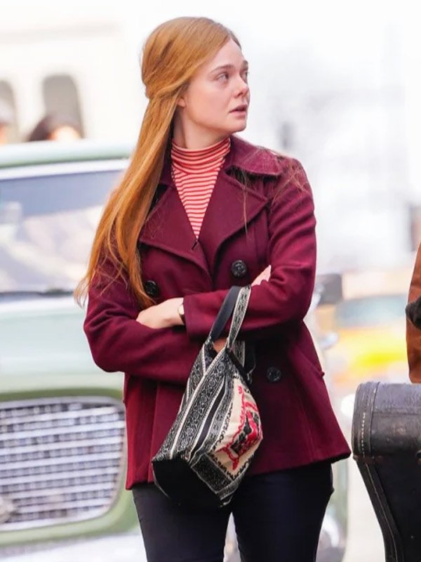 Elle Fanning A Complete Unknown Wool Coat