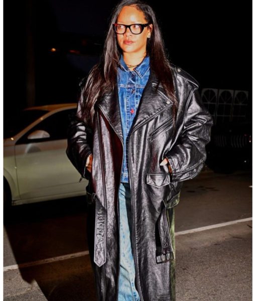 Rihanna 2025 Los Angeles Leather Coat - LMJ