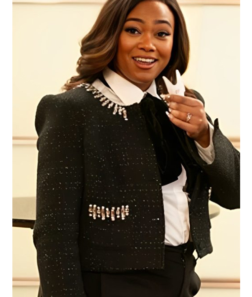 Abbott Elementary S4 Tatyana Ali Black Jacket - LMJ